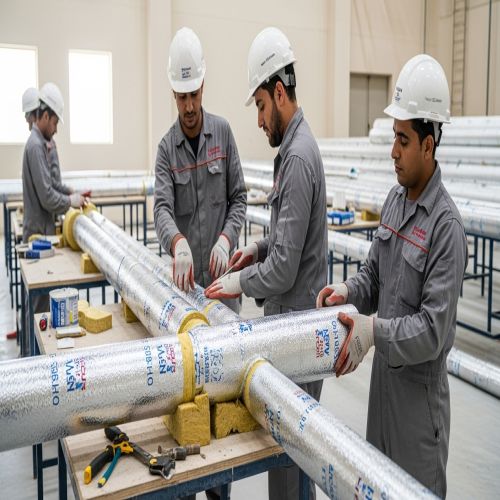 عزل مواسير الماء من الحرارة بالقطيف